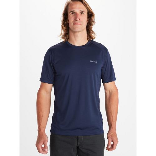 Marmot Clothes Navy NZ - Windridge T-Shirts Mens NZ8359716